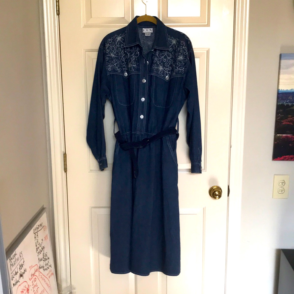 Lgs Stitched Denim Dress 12